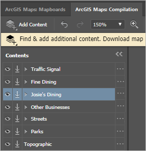 Layers added to a mapboard Layers added to a mapboard