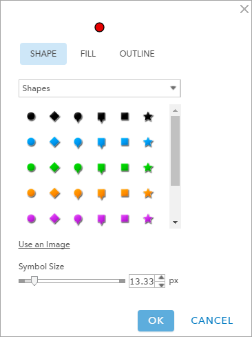 Shape marker property