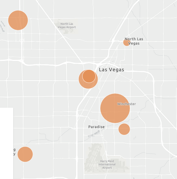 Map with overlapping symbols